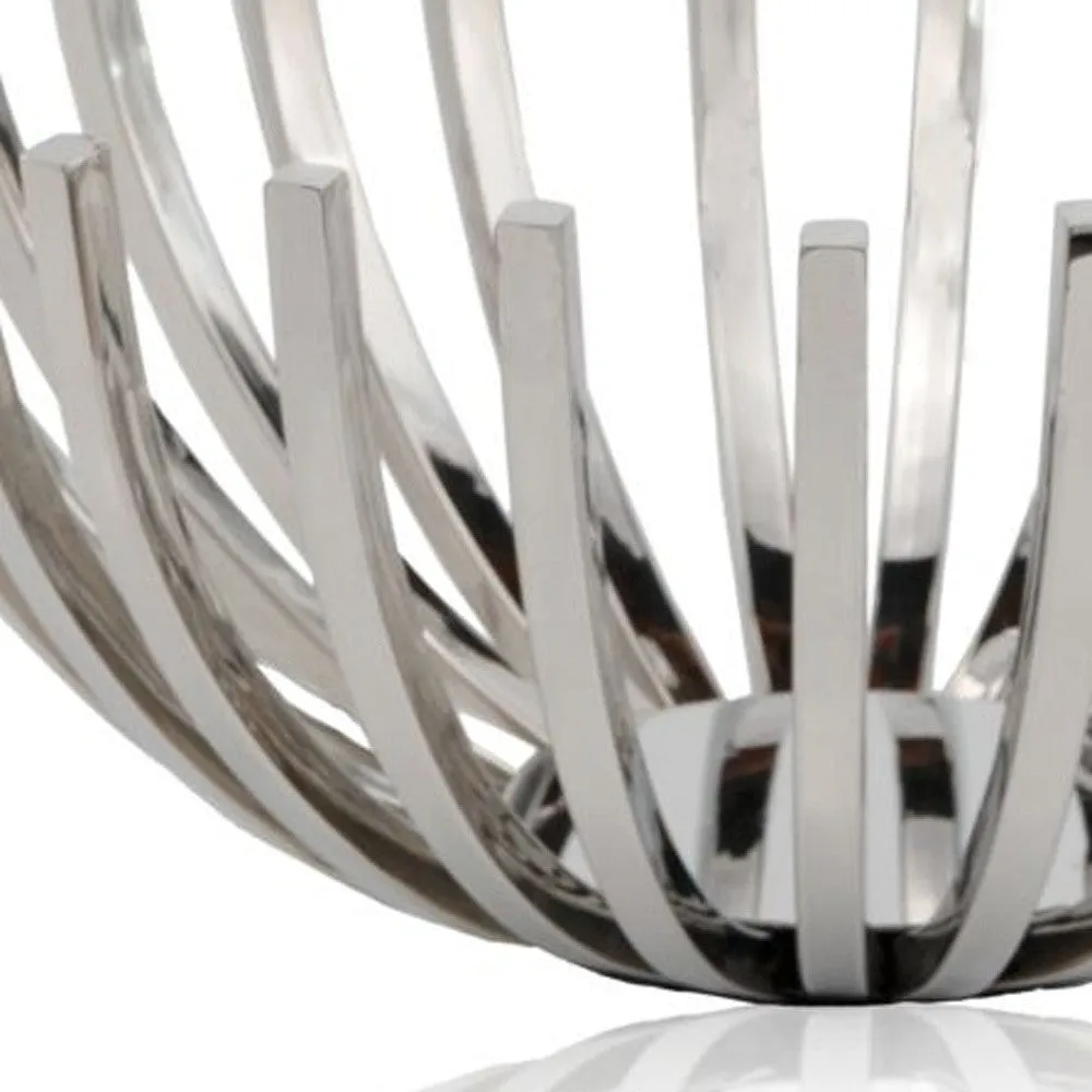 14' Round Stainless Steel Modern Open Centerpiece Bowl By Homeroots