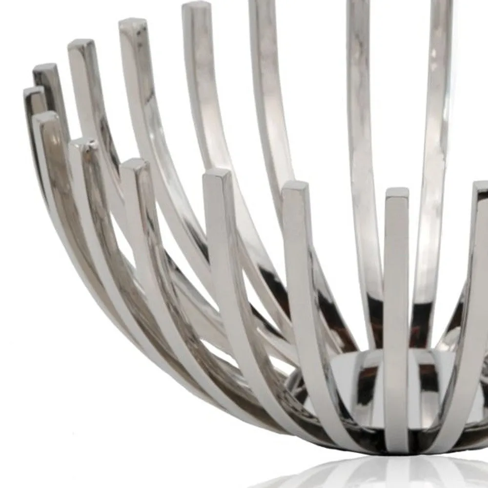 14' Round Stainless Steel Modern Open Centerpiece Bowl By Homeroots