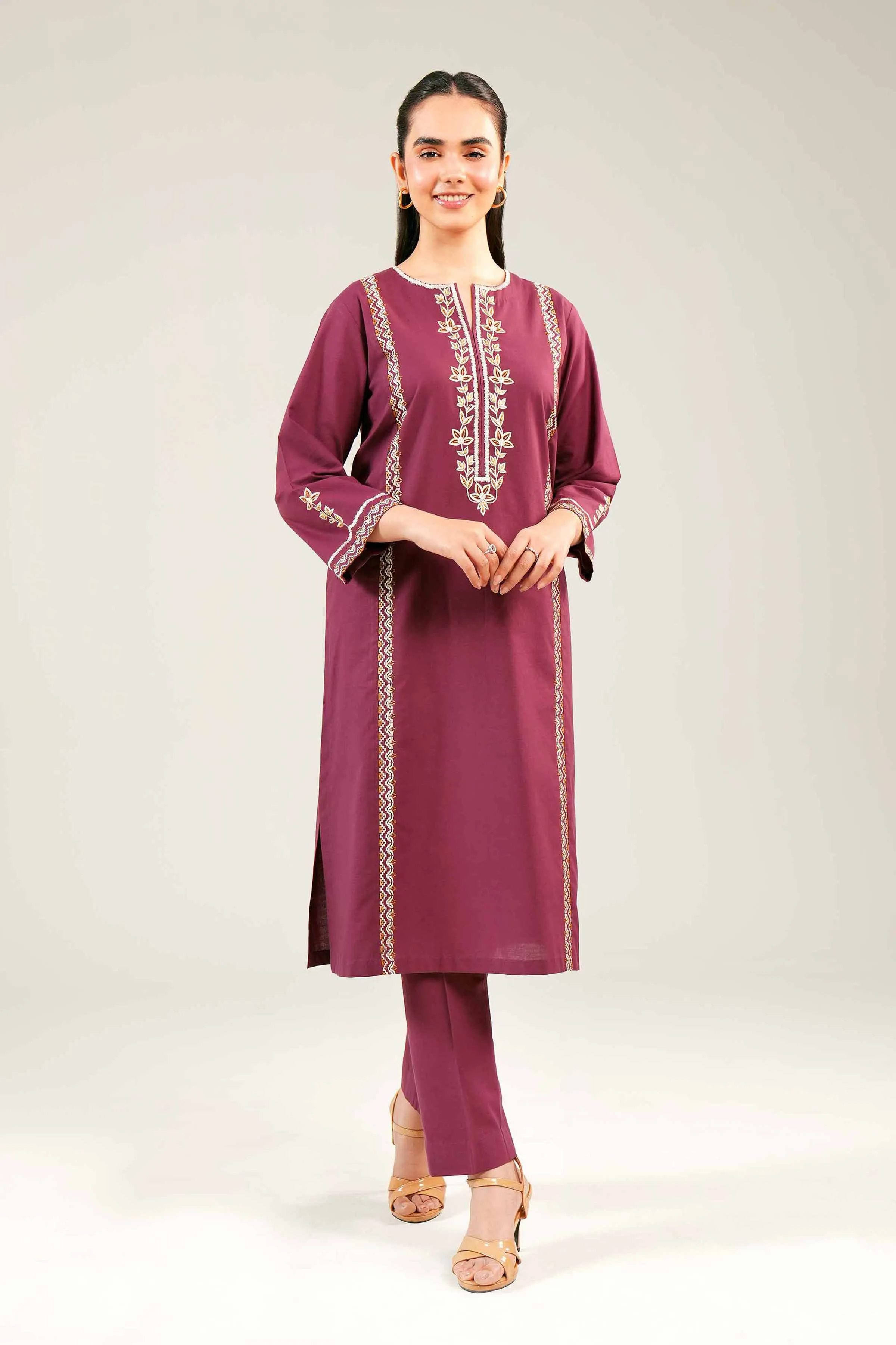 2 Piece - Embroidered Suit - PE24-55