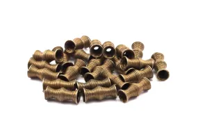 30 Pcs 13x5 Mm Antique Bronze Tone Metal Wire Tube Spacer Bead Sb-09 K147