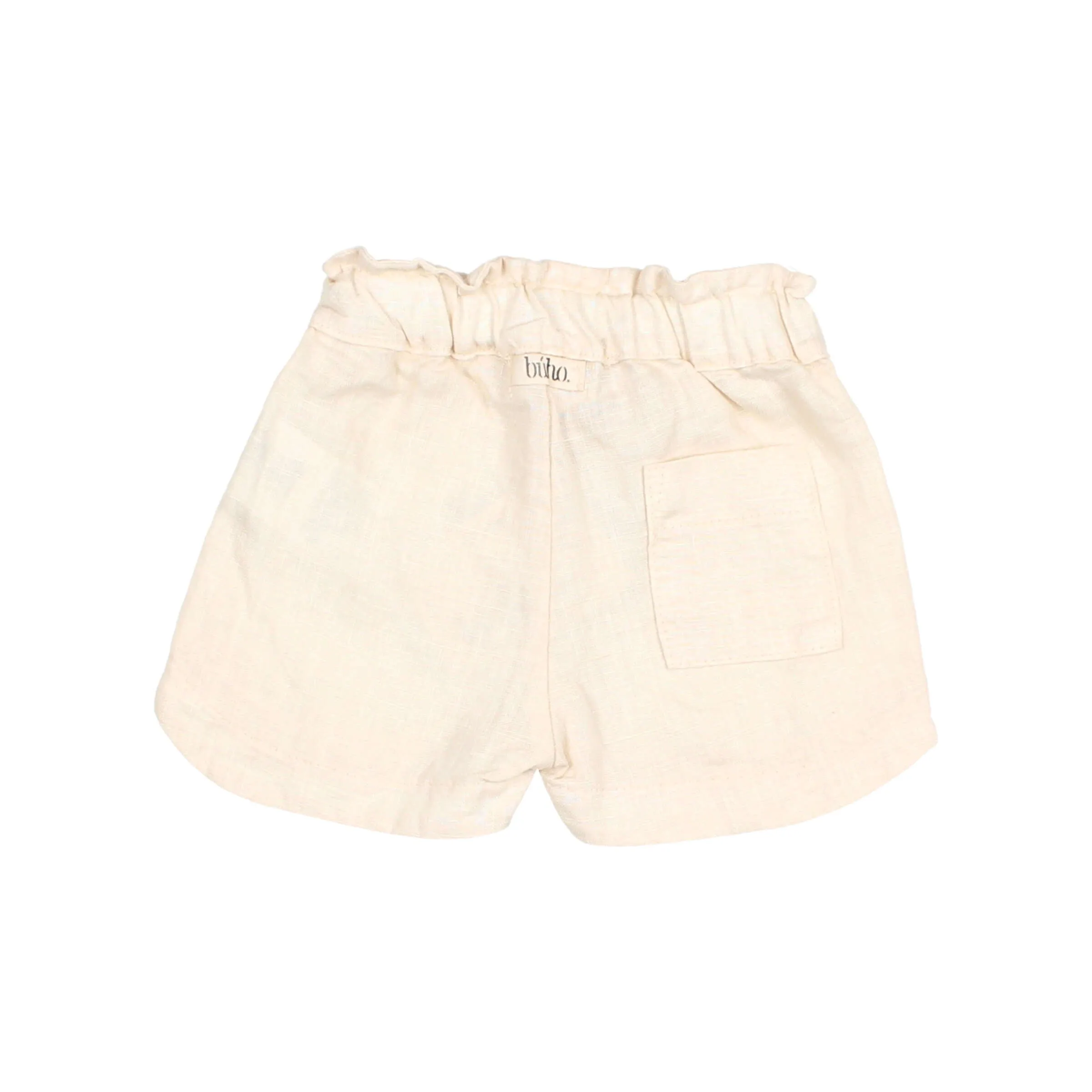 6945-LINEN SHORTS-Sand