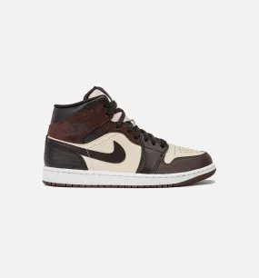 Air Jordan 1 Mid SE Mens Lifestyle Shoe - Velvet Brown/Sanddrift/Metallic Gold/Earth