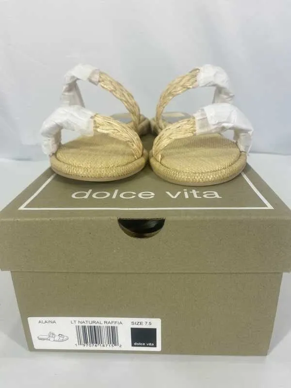 ALAINA SANDALS LT NATURAL RAFFIA - re:vita