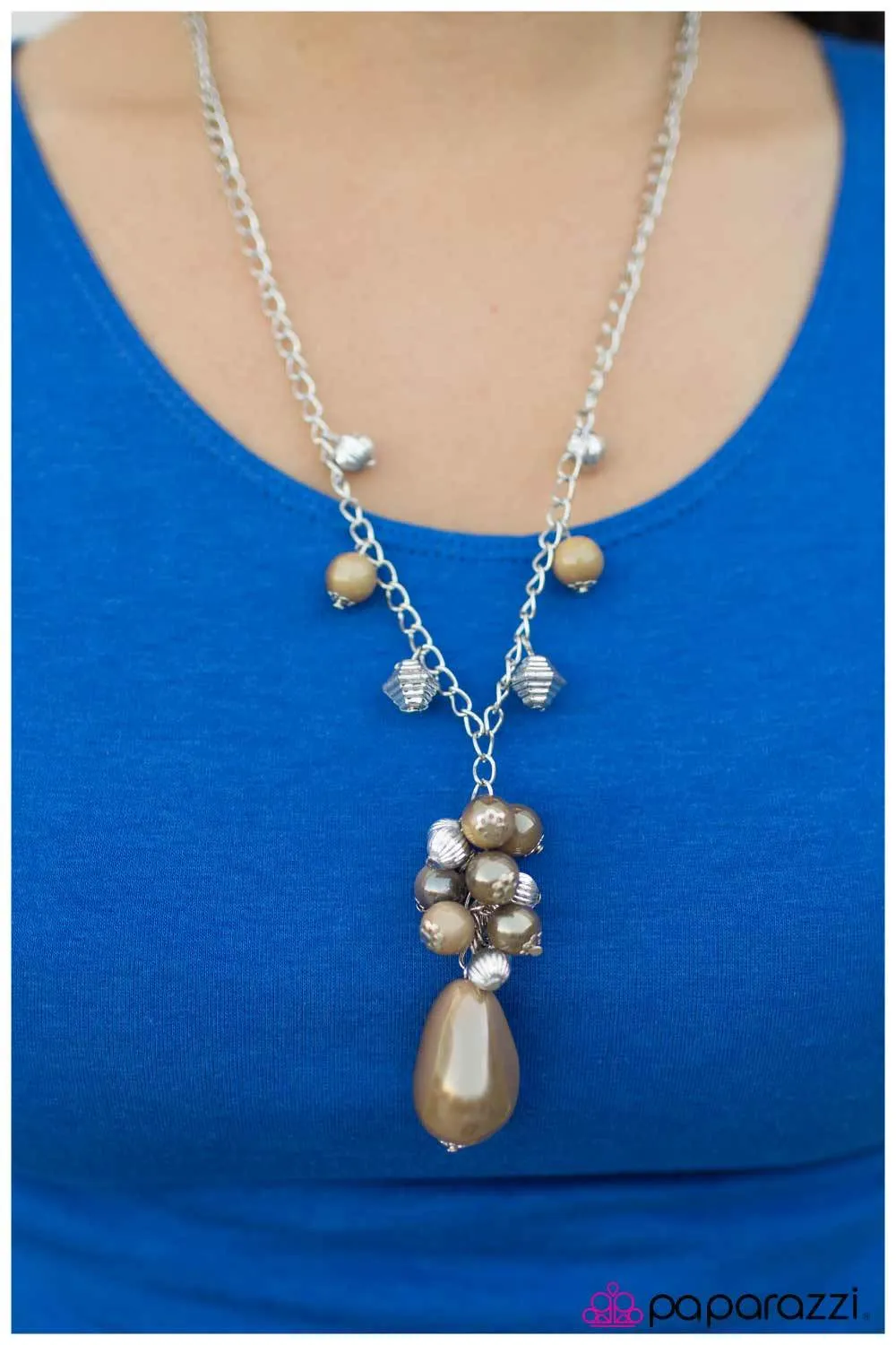 Along For The Ride Silver and Brown Necklace - Paparazzi Accessories