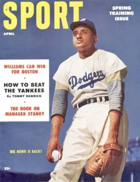 April 1954 Sport Cover (Don Newcombe, Brooklyn Dodgers)