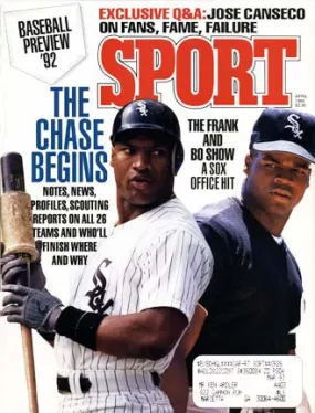 April 1992 Sport Cover (Bo Jackson and Frank Thomas, Chicago White Sox)