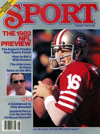 August 1982 Sport Cover (Joe Montana, San Francisco 49ers)