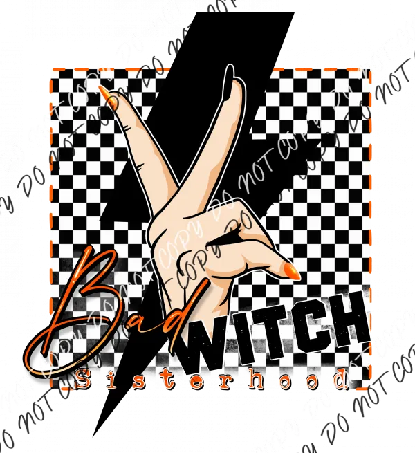 Bad Witch Sisterhood Orange DTF Transfer