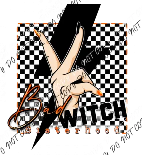 Bad Witch Sisterhood Orange DTF Transfer