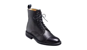 Barker Donegal Top-Cap Calf Leather Boot -  Black Calf