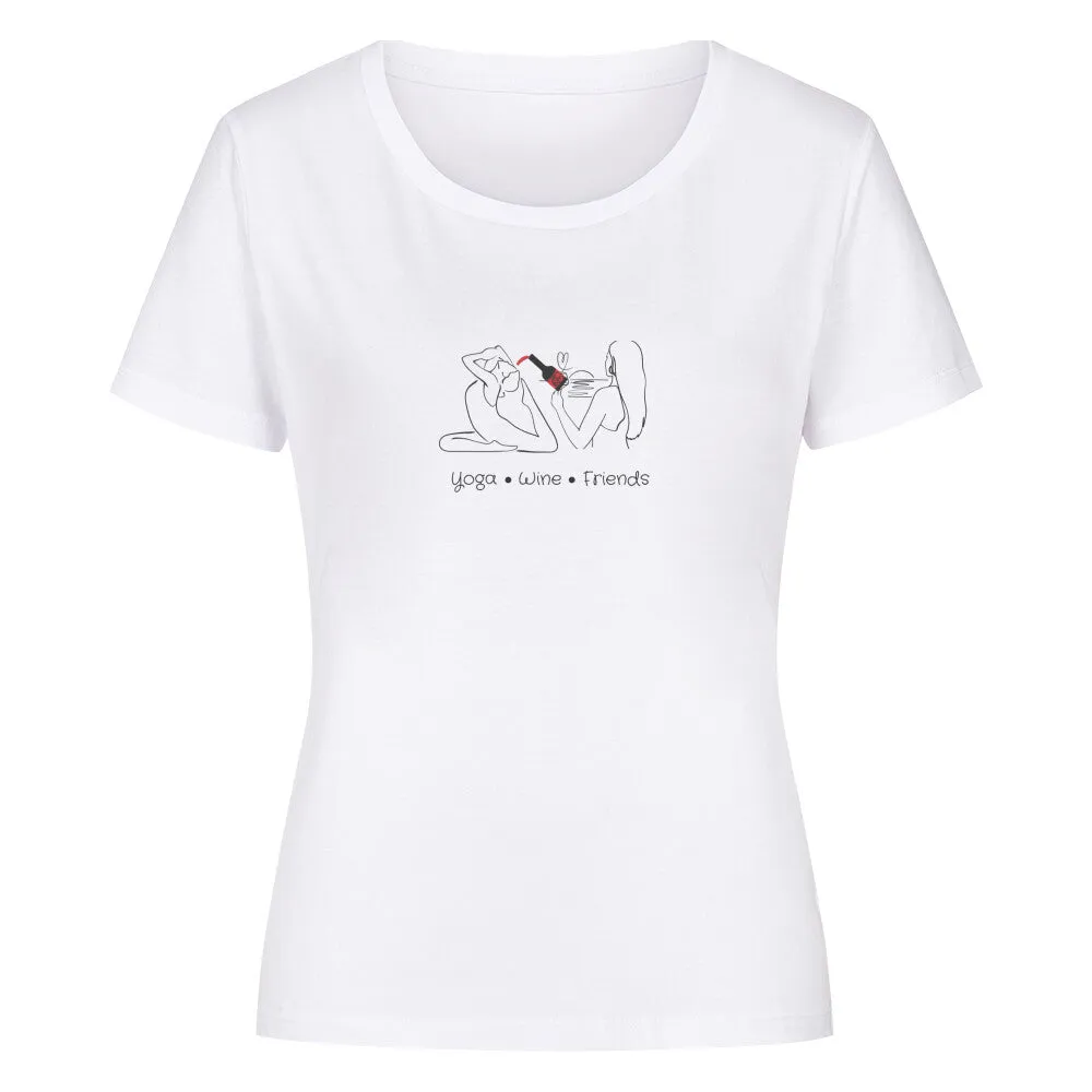 Bio T-Shirt | Yoga, Wine & Friends