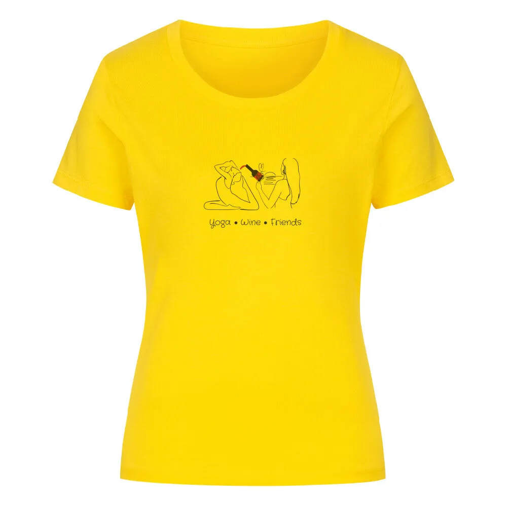 Bio T-Shirt | Yoga, Wine & Friends