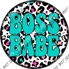 Boss Babe Turquoise DTF Transfer