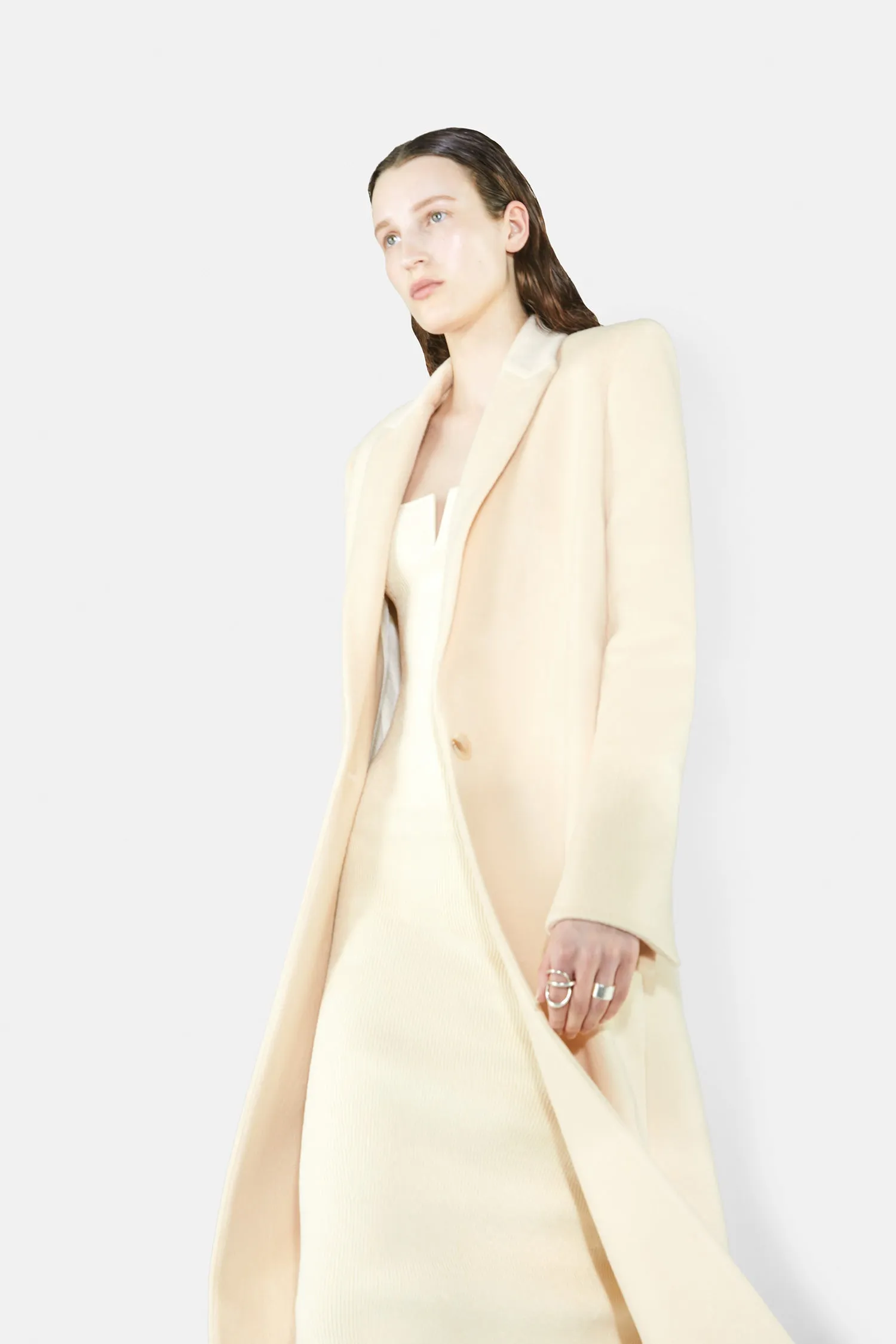 Boyfriend Coat - Cream