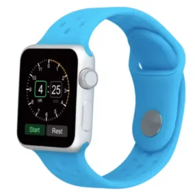 Breathable Silicone Sport Replacement Band for Apple Watch Blue