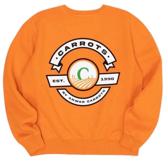 Carrots Label Crewneck Sweatshirt (Orange)