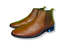 Chelsea Boot Golden Brown Genuine Leather shoes men