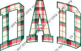 Christmas Plaid Dad DTF Transfer