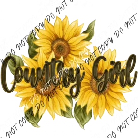 Country Girl Sunflower  DTF Transfer