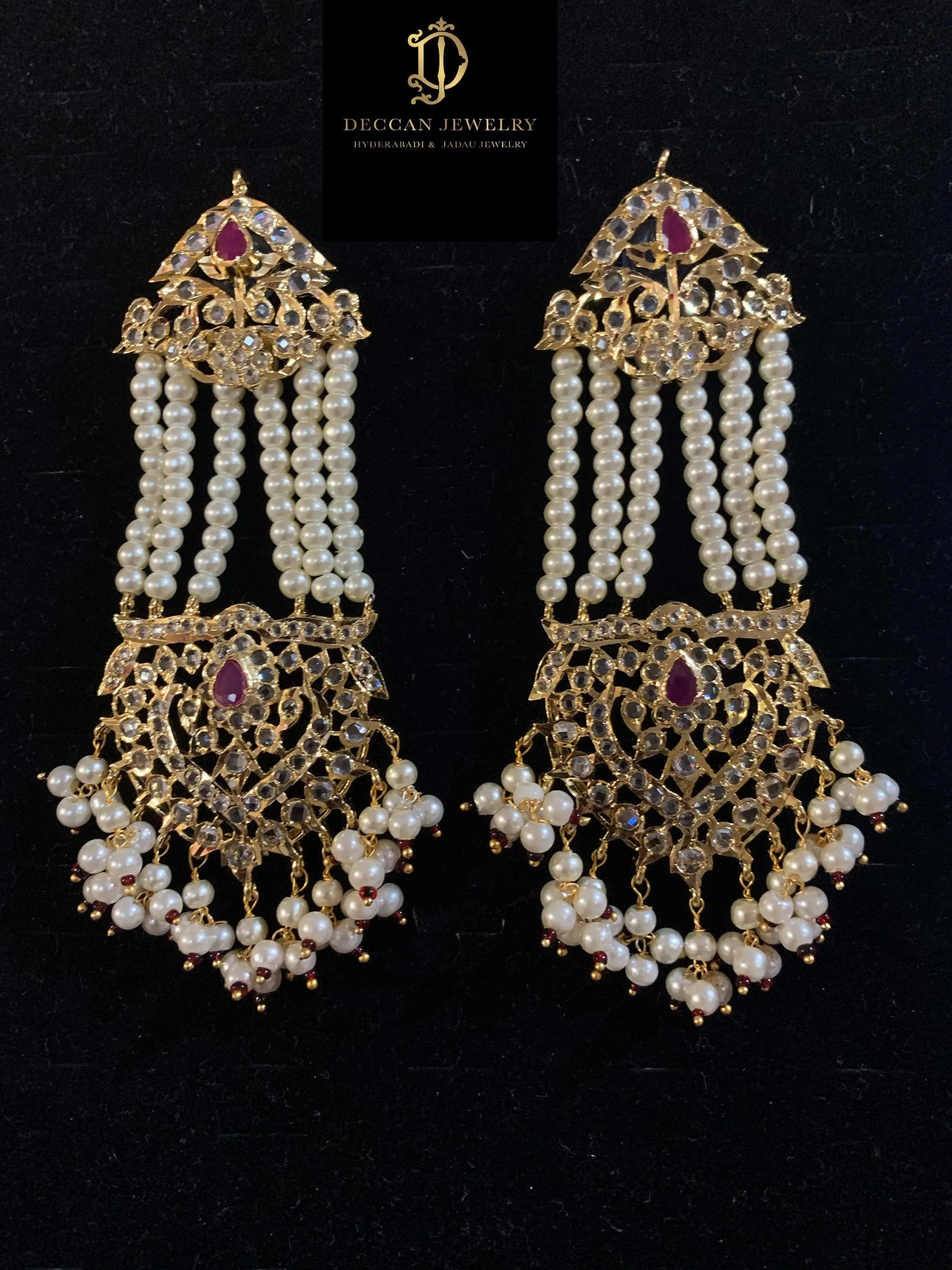 DER43 Maahi jhoomar Earrings  (READY TO SHIP )