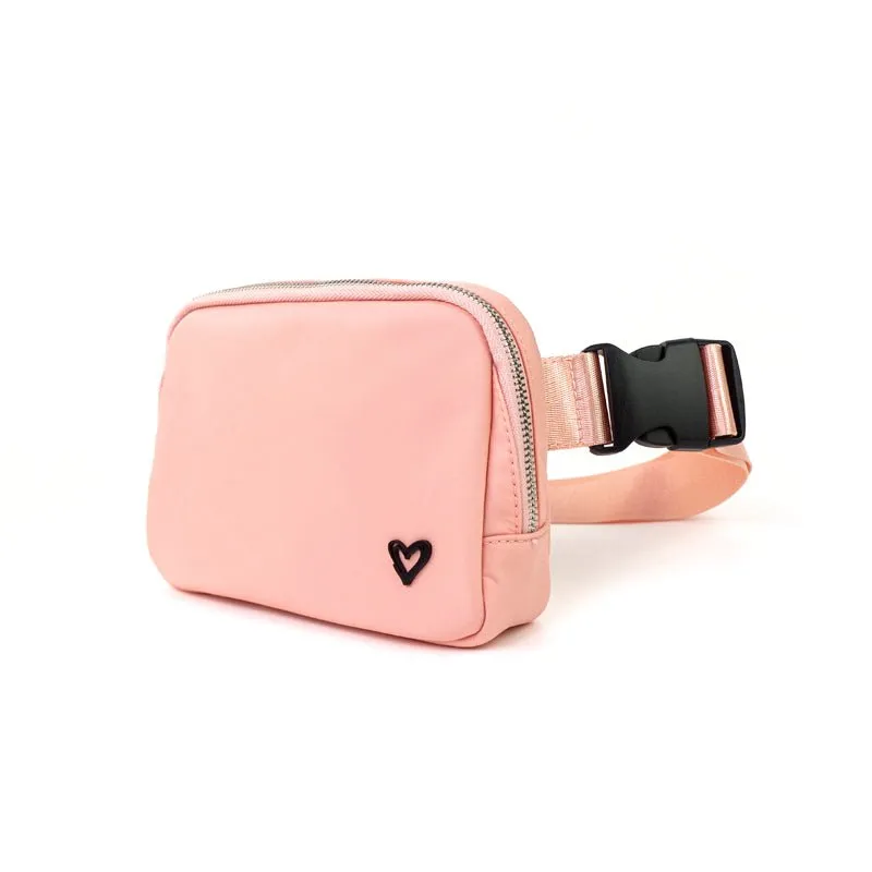 Dixie Nylon Belt/Crossbody Bag - Fuzzy Peach