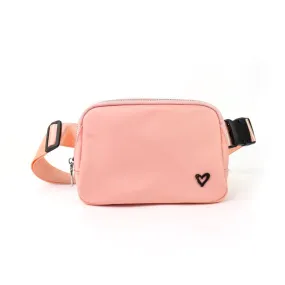 Dixie Nylon Belt/Crossbody Bag - Fuzzy Peach