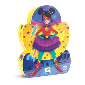 Djeco - Super Star 36 pc silhouette puzzle