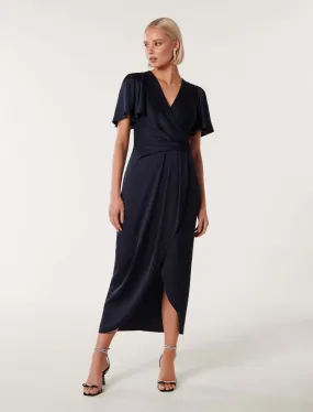 Estelle Flutter Sleeve Midi Dress