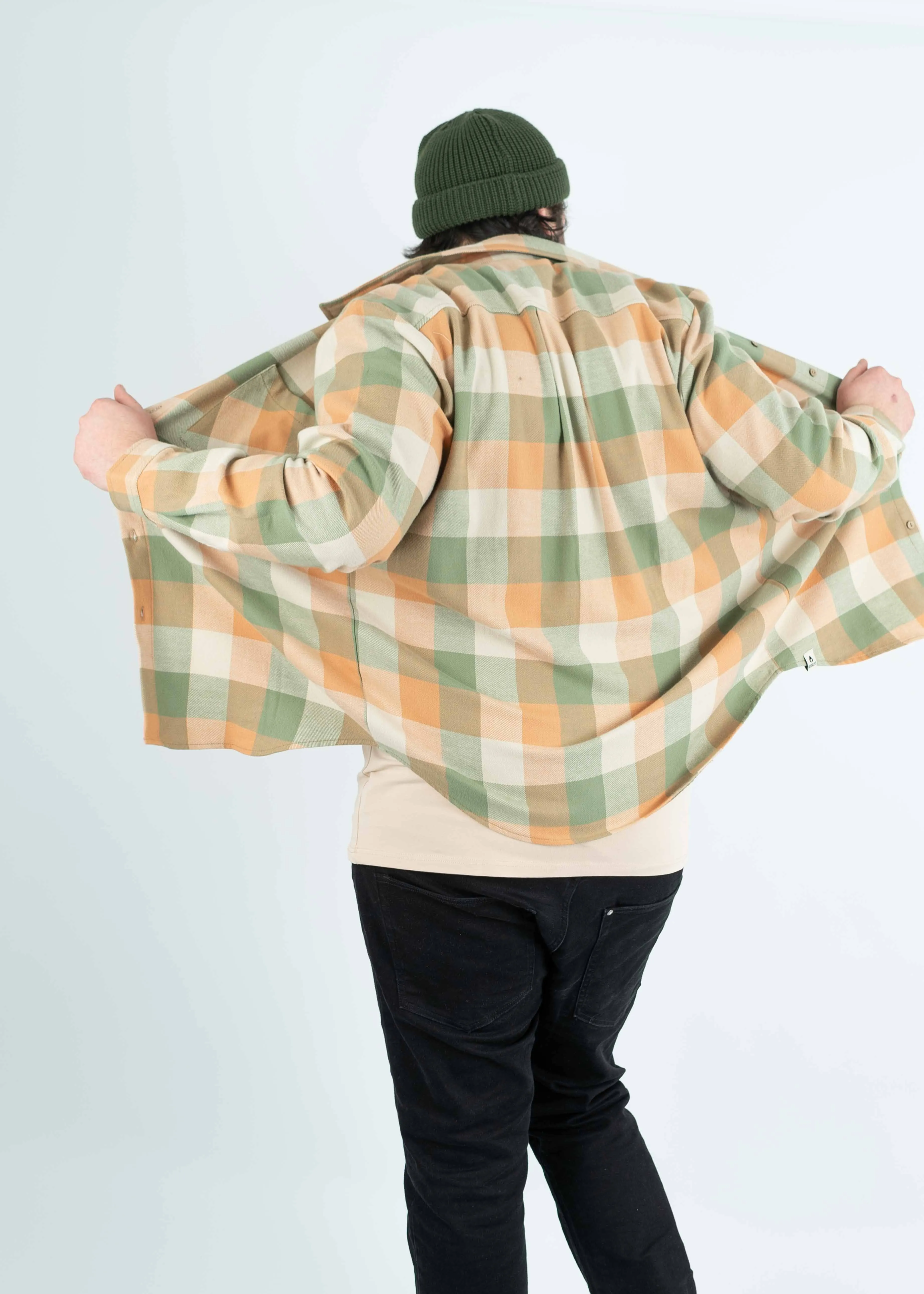 Flanell-Hemd HOOLT OrangeGreenChecked