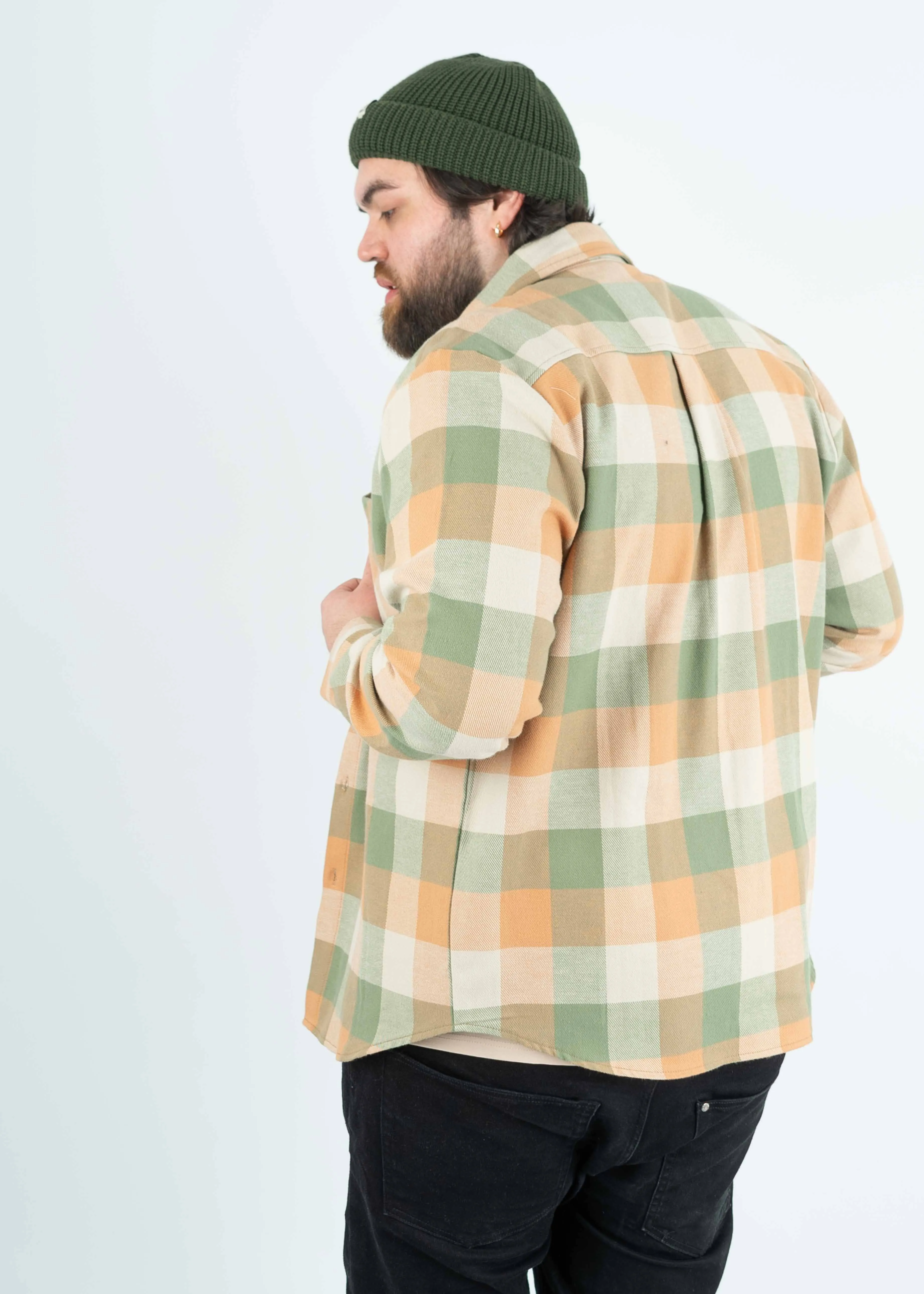 Flanell-Hemd HOOLT OrangeGreenChecked