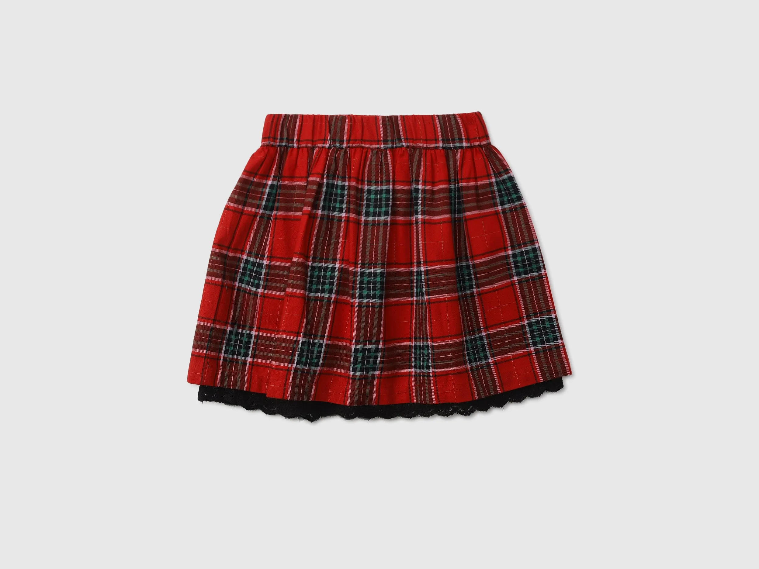 Girls Checked Skirt