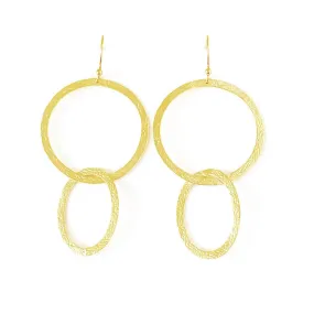 Gold Plated Interlocking Hoop Earrings