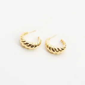 Gold Vermeil Croissant Hoops