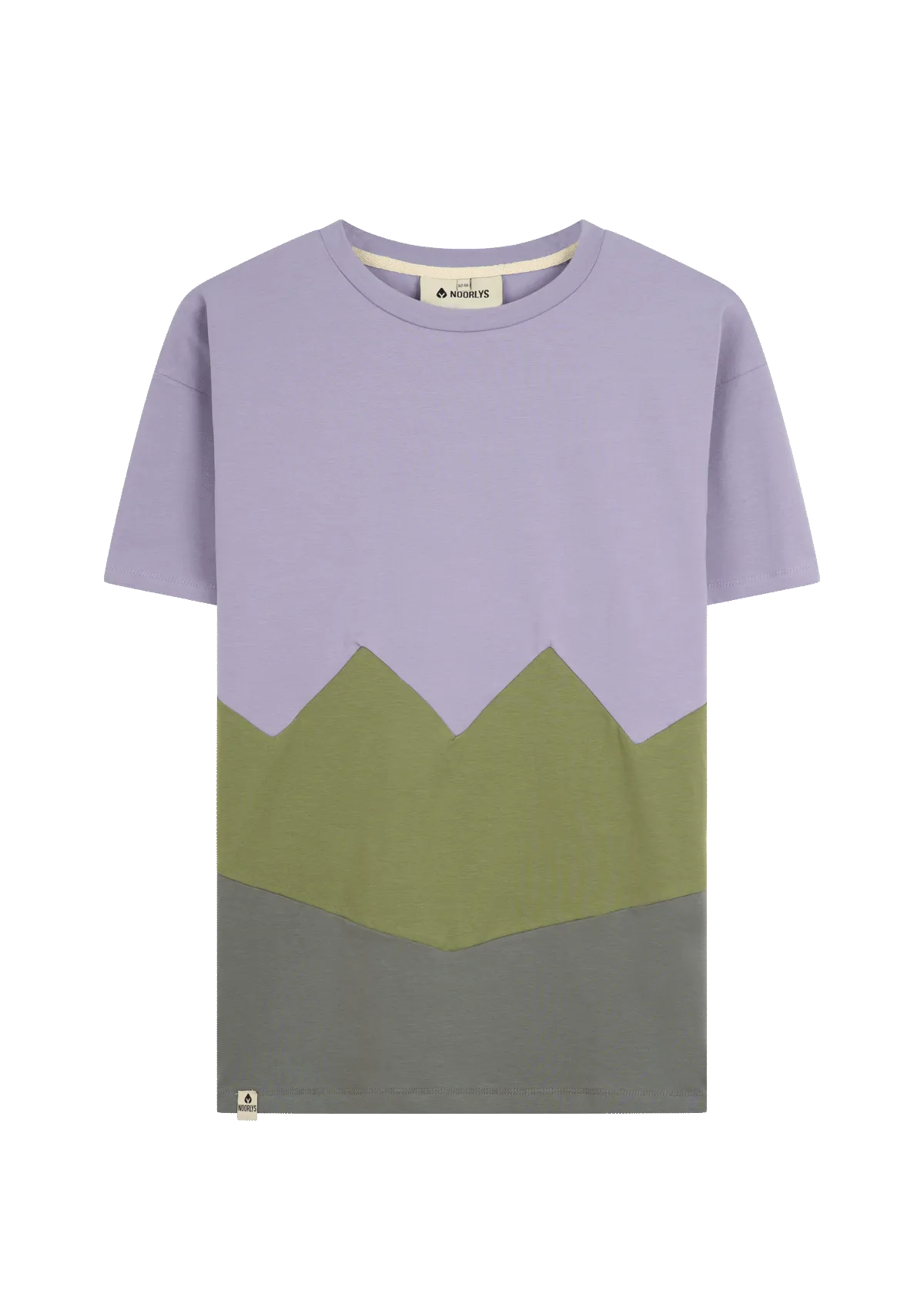 GOTS T-Shirt BEEVERN PersianViolet/LodenGreen/StormyWeather