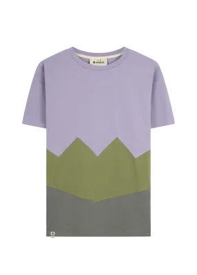 GOTS T-Shirt BEEVERN PersianViolet/LodenGreen/StormyWeather