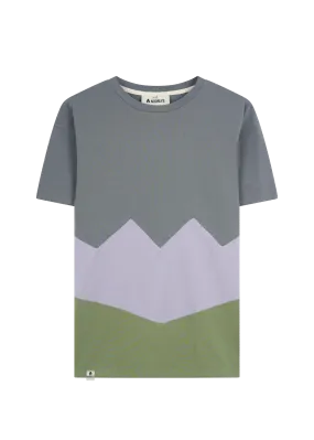 GOTS T-Shirt BEEVERN StormyWeather/PersianViolet/LodenGreen