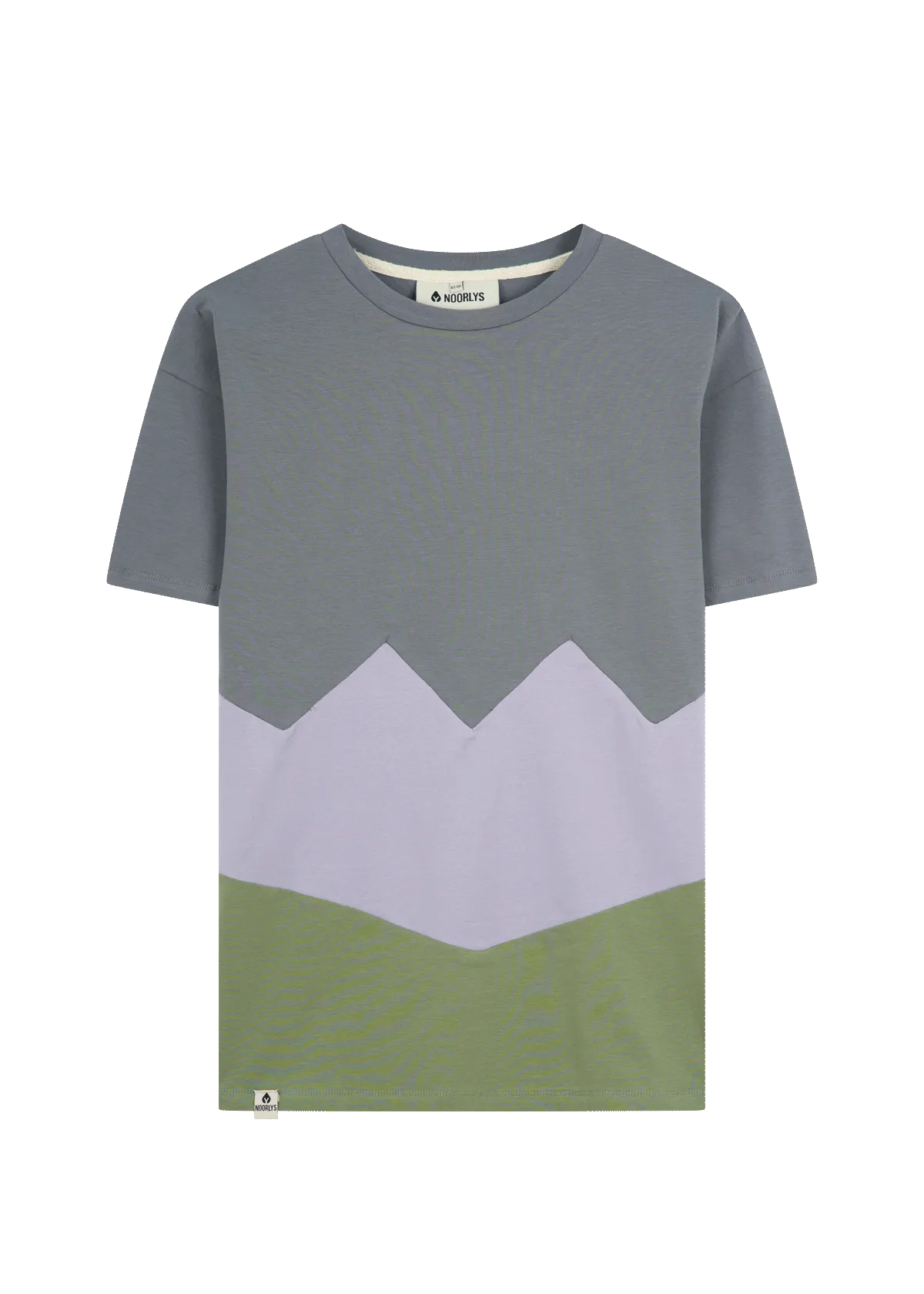 GOTS T-Shirt BEEVERN StormyWeather/PersianViolet/LodenGreen