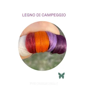 Legno di Campeggio - Riflessante Naturale Capelli Violaceo o Ambrato