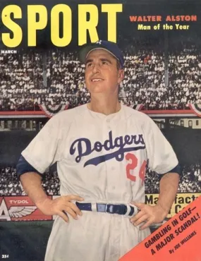 March 1956 Sport Cover (Walter Alston, Brooklyn Dodgers)