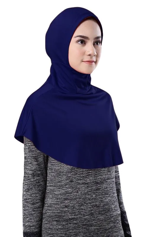 Milk Silk Instant One Piece Hijab - Navy