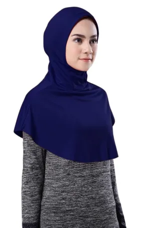 Milk Silk Instant One Piece Hijab - Navy