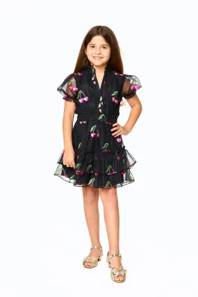 Mini Clementine Girls Dress - Wild Cherries