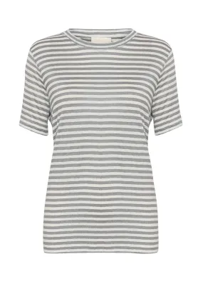 My Essential Wardrobe Lisa T-shirt - Frost Gray Striped