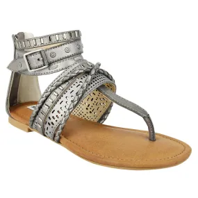 NOT RATED - Xandra - Women's Gladiator Sandal in Grey