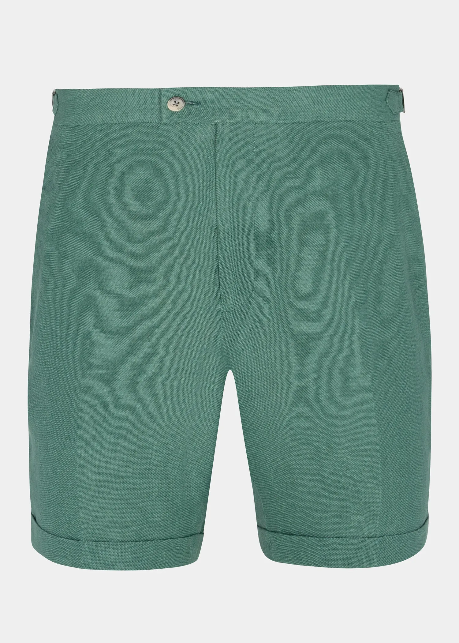 Pale Teal Linen Shorts