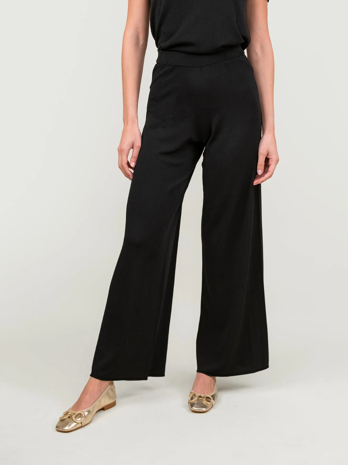 PANTALONE IN MAGLIA NERO