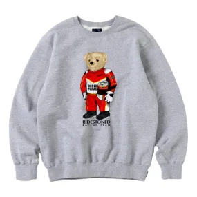 PARADISE YOUTH CLUB STONED BEAR RIDER SWEATSHIRT-GREY