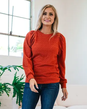 Patricia Textured Rust Top