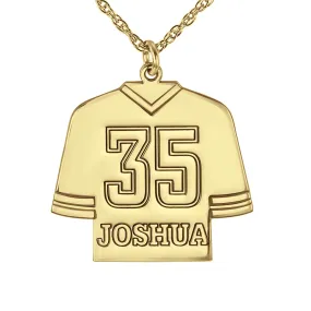 Personalized Hockey Jersey Necklace