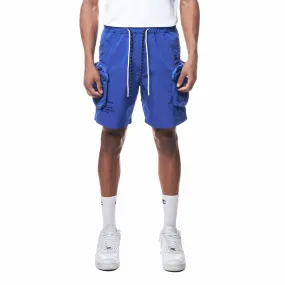 Printed Utility Lounge Windbreaker Shorts - Royal